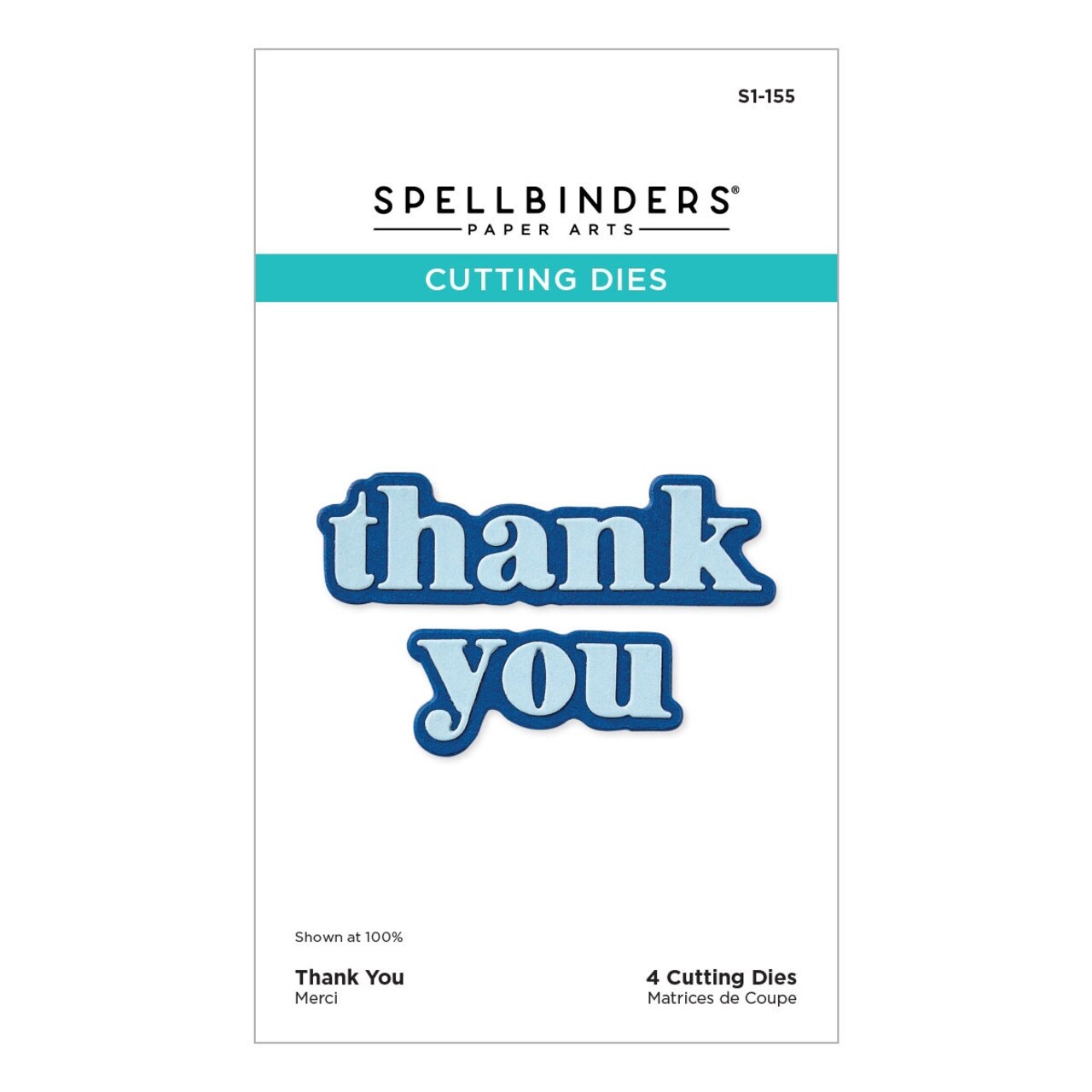 Spellbinders Etched Die From The Out And About Collection-Thank You